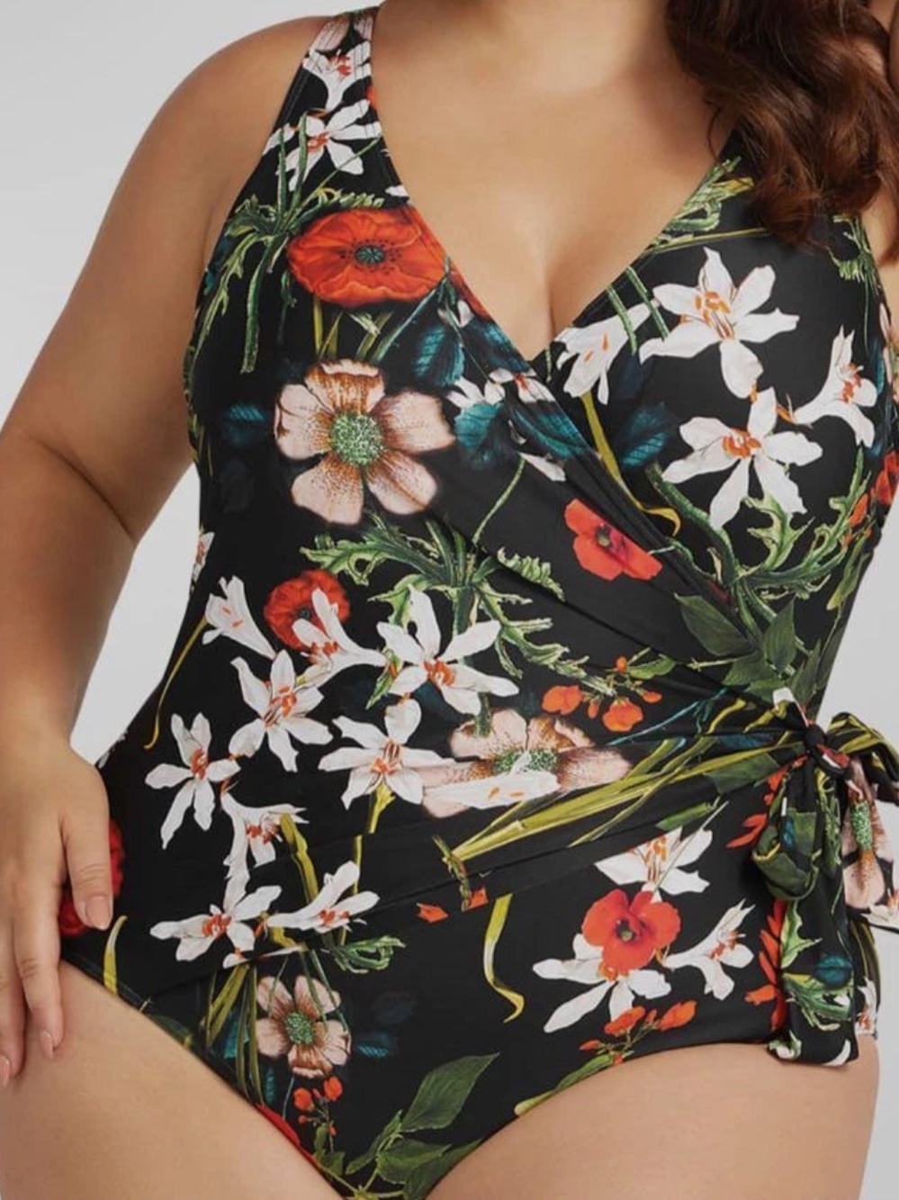 ARTESANDS Hayes size 16D-DD Underwire One-Piece Swimsuit Wander Lost Floral EUC